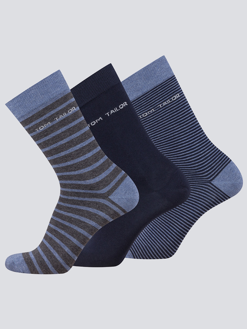 Pakiranje treh parov nogavic v škatli - Modra_3590751