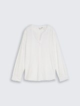 Bluza od mešavine lana - Bela_1497638