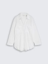 Bluza od mješavine lana - Bijela_5163886