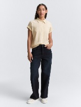 Bluza od mješavine lana - Bež_9558099