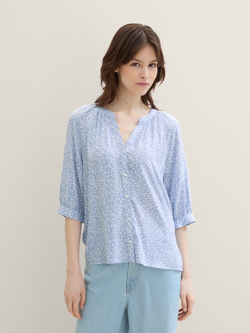  Bluza s potiskom po celotnem oblačilu - Vzorec/večbarvna-1041980-35325