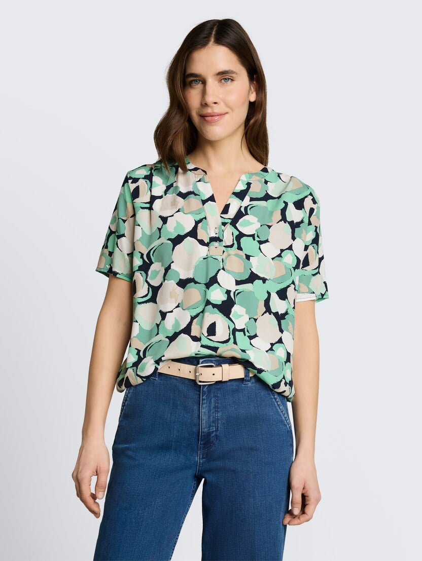 Bluza s potiskom po celotnem oblačilu - Vzorec/večbarvna_5820020