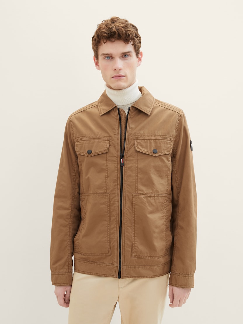  Pamučna jakna - Smeđa-1040090-15078-14