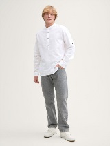 Košulja pamuk/lan - Bijela_6559293