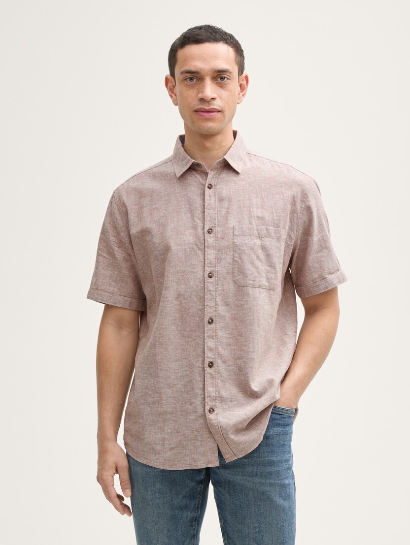 Košulja pamuk-lan - Bež