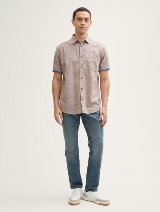 Košulja pamuk/lan - Bež_3209019