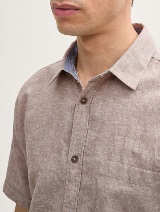 Košulja pamuk/lan - Bež_3209019