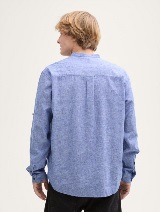 Košulja pamuk/lan - Plava_6057002