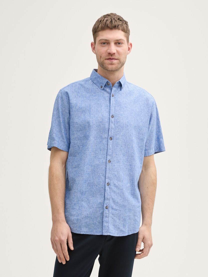  Cămaşă din bumbac şi in - Model/Mai multe culori-1045099-37328-16