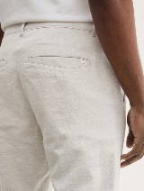 Čino pantalone od mešavine pamuka i lana - Bež_480300