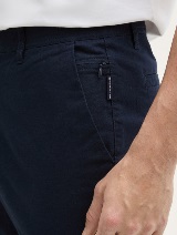 Chino hlače pamuk/lan - Plava_483320