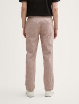 Pantalone od mešavine pamuka i lana - Bež_790282