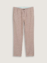 Pantalone od mešavine pamuka i lana - Bež_790282