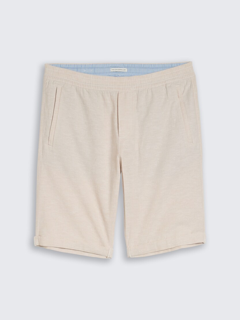 Kratke pantalone od pamučnog platna - Bež-1049625-39587-15