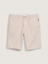 Chino kratke hlače pamuk/lan - Bež_4465964