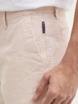 Chino kratke hlače pamuk/lan - Bež_4465964