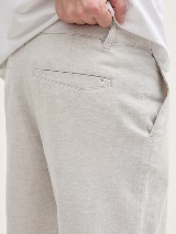 Pantaloni scurţi din bumbac şi in - Bej_897079