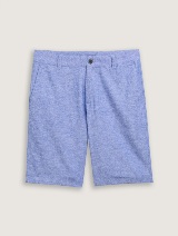 Pantaloni scurţi din bumbac şi in - Albastru_1334121