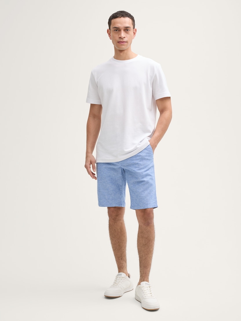  Chino kratke hlače pamuk/lan - Plava-1044712-37199-14