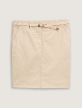 Fustă chino cu detalii şnur - Bej_7455816