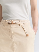 Fustă chino cu detalii şnur - Bej_7455816