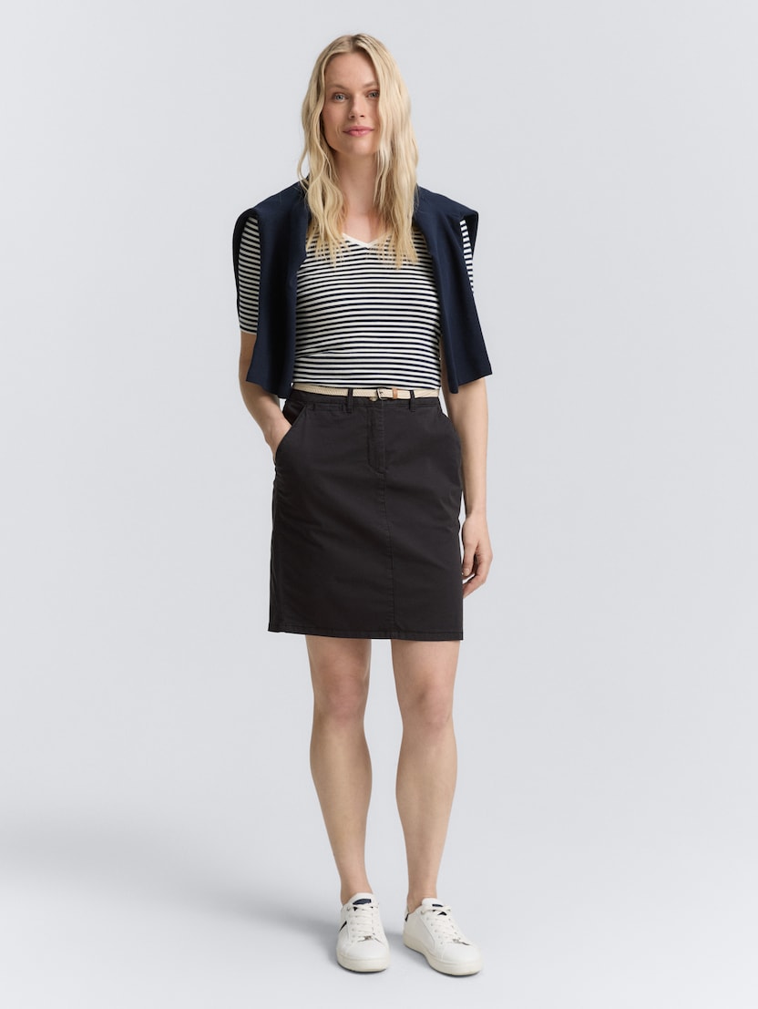 Chino suknja s vezicom - Crna_2277857