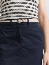 Fustă chino cu detalii şnur - Albastru_6946570