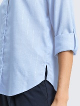 Bluză în dungi - Albastru_5735245