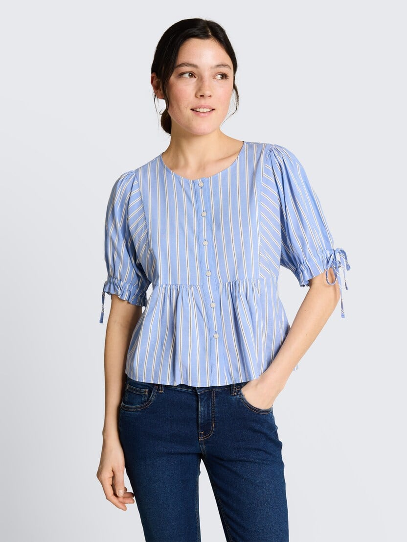 Črtasta bluza - Vzorec/večbarvna_7055367