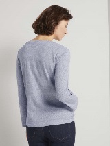 Majica s Henley izrezom - Uzorak/višebojna_9180949