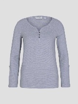 Majica s Henley izrezom - Uzorak/višebojna_9180949