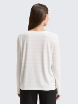 Tricou în dungi - Alb_5365632