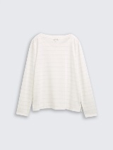 Tricou în dungi - Alb_5365632