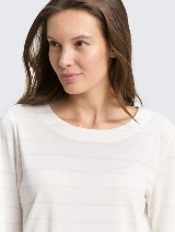 Tricou în dungi - Alb_5365632