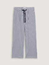 Pantaloni tip culotte din material încreţit - Albastru_6889551