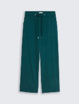 Kilote pantalone od prugastog I naboranog  materijala - Zelena_3932849
