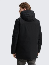 Parka lungă rugoasă - Negru_7567815