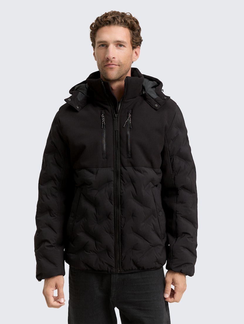 Hibridna puhovka s kapuco - Črna_9854428