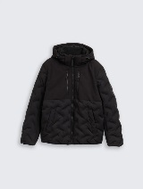 Puffer hibridna jakna sa kapuljačom - Crna_9854428