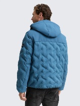 Puffer hibridna jakna sa kapuljačom - Plava_9398460