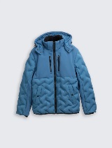 Puffer hibridna jakna sa kapuljačom - Plava_9398460