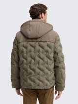 Puffer hibridna jakna sa kapuljačom - Zelena_2135448