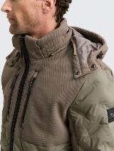 Puffer hibridna jakna sa kapuljačom - Zelena_2135448