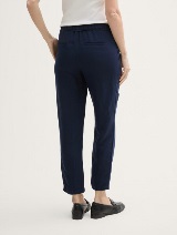 Pantaloni din in - Albastru_2380671