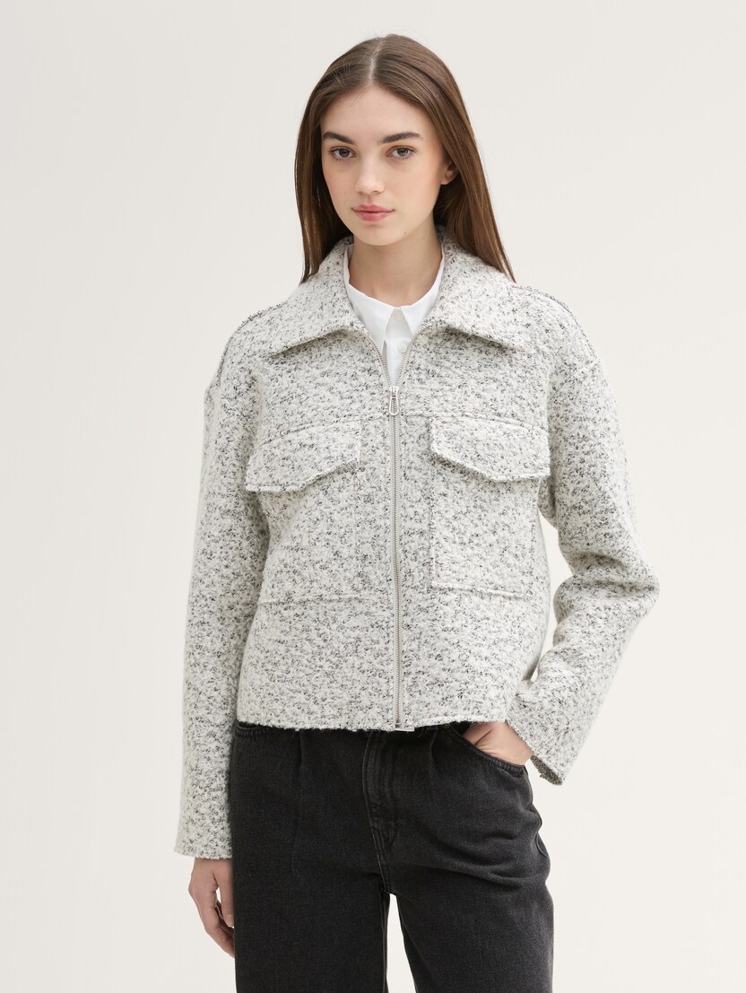  Jakna iz boucle tkanine - Vzorec/večbarvna-1043674-35878