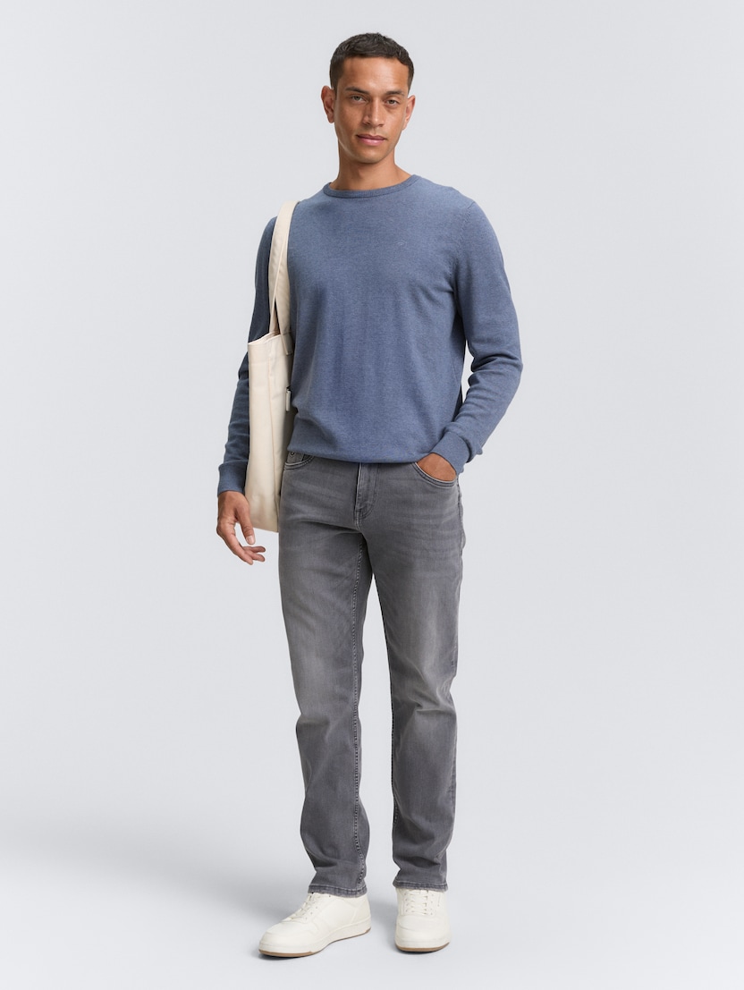 Klasične ozke kavbojke Josh - Siva_1291177