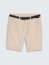 Kratke čino pantalone sa kaišem - Bež_8448322