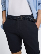 Kratke Chino hlače s remenom - Plava_1629486