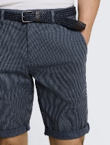 Kratke Chino hlače s remenom - Plava_5091515