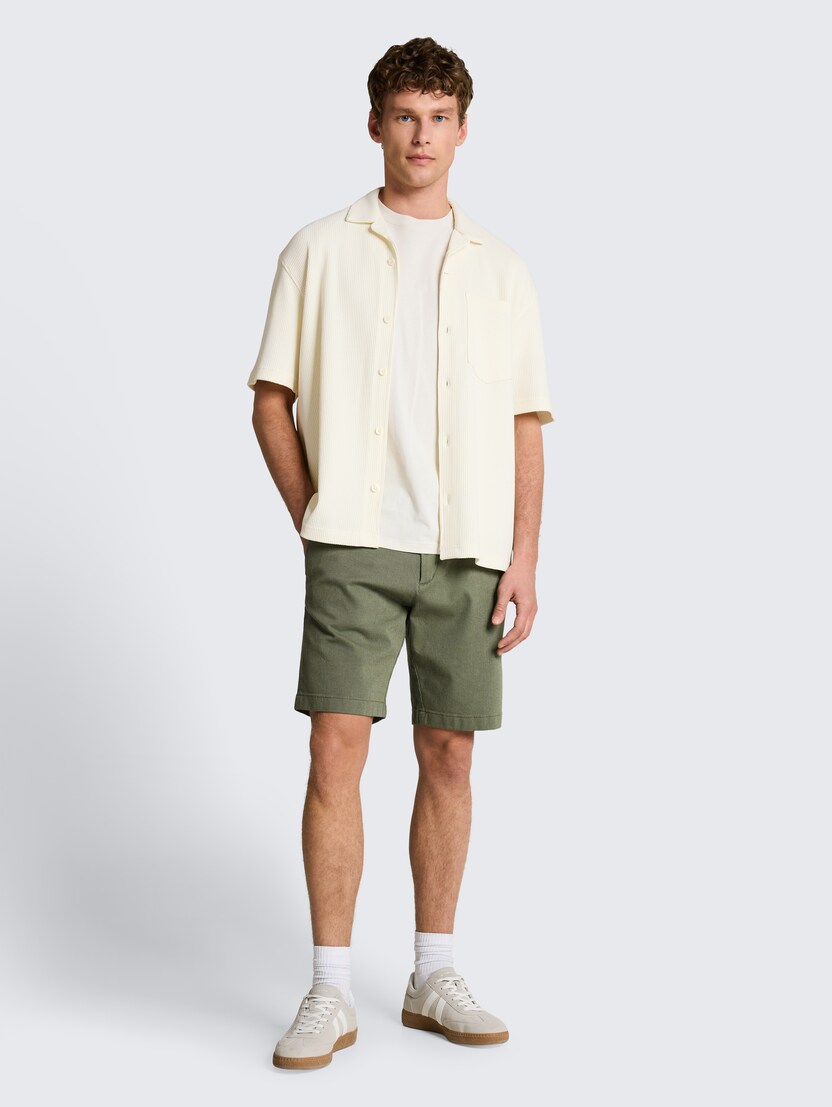 Kratke Chino hlače s remenom - Zelena-1051937-39557-14